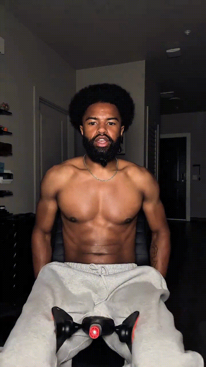Demonstration of the Body-Forge men's trainer in use